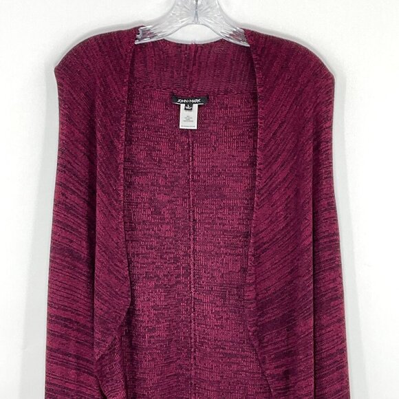 John Mark Cardigan Women L Multi-Color Patchwork Floral Draped Tunic Hippie BOHO - Picture 4 of 11